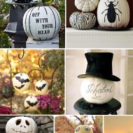 Paint and prop your pumpkin: A little paint and a small prop (such as hat, spiders, etc.) can go a long way. Image courtesy of Blog.thecelebrationshoppe.com