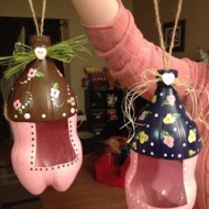 With a soda bottle/paint, you can make an awesome bird feeder. Image courtesy of creativecraftnights.blogspot.ca